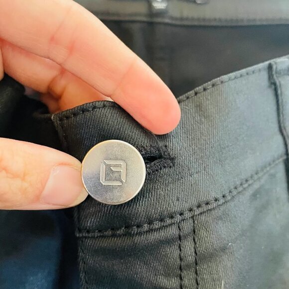 Lafayette 148 New York Jeans Thompson Wax Coated Faux Leahter BLack Moto Bomber - Picture 6 of 9